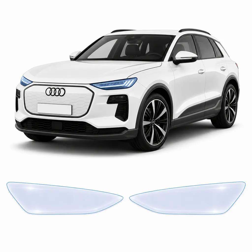 Антигравійна захисна бронеплівка за лекалами для Audi Q6 e-tron PPE 2024- оптика (фари та ПТФ)