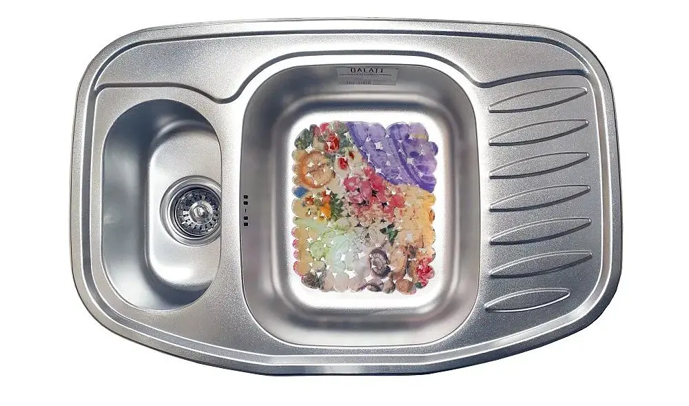 Кухонна мийка Romzha Rampa 1.5C Satin RO49673, Сірий - фото 2