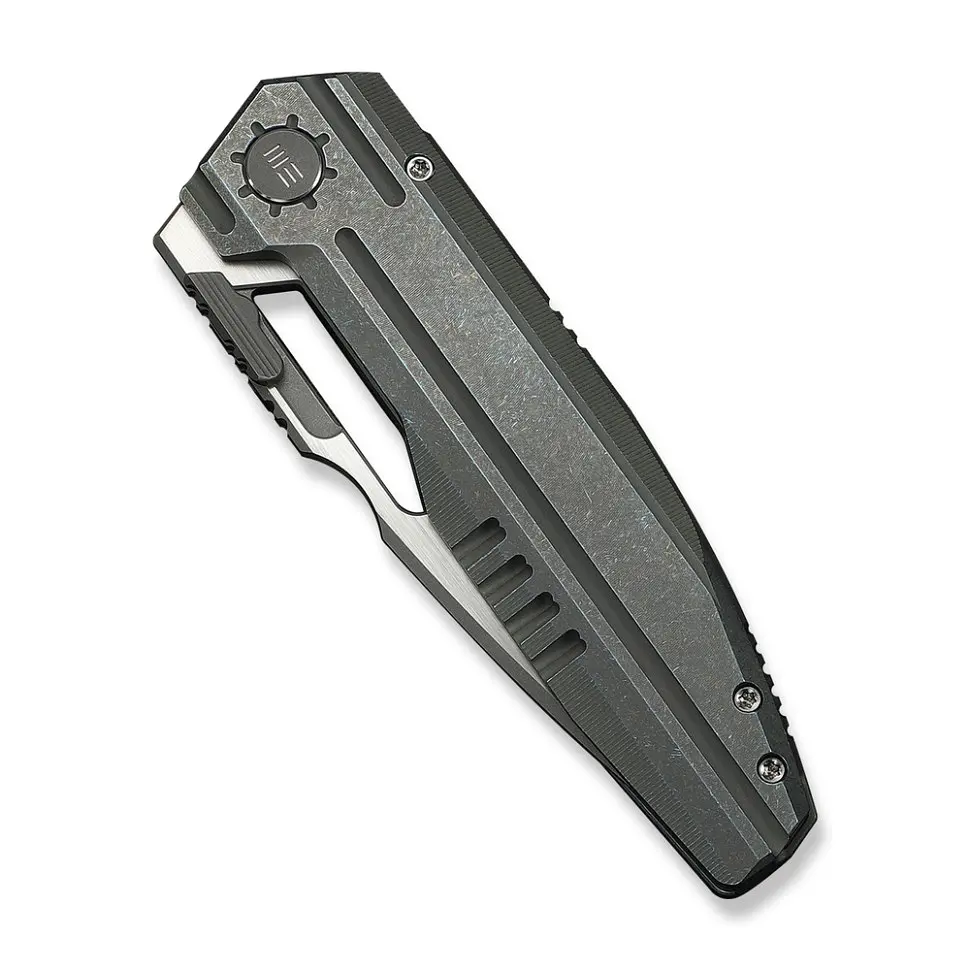 Ніж складаний туристичний Weknife Reveille (9.7 см) Bohler M390 / Titanium оливково-сірий - фото 4