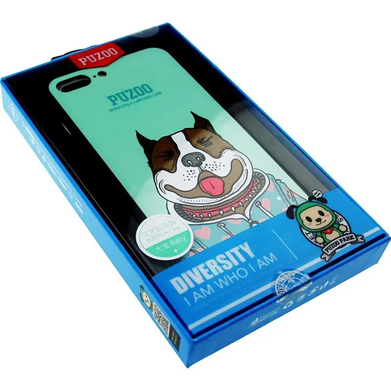 Чохол-накладка PUZOO Artdog Phone iPhone 7 Plus/8 Plus Green Baby - фото 2