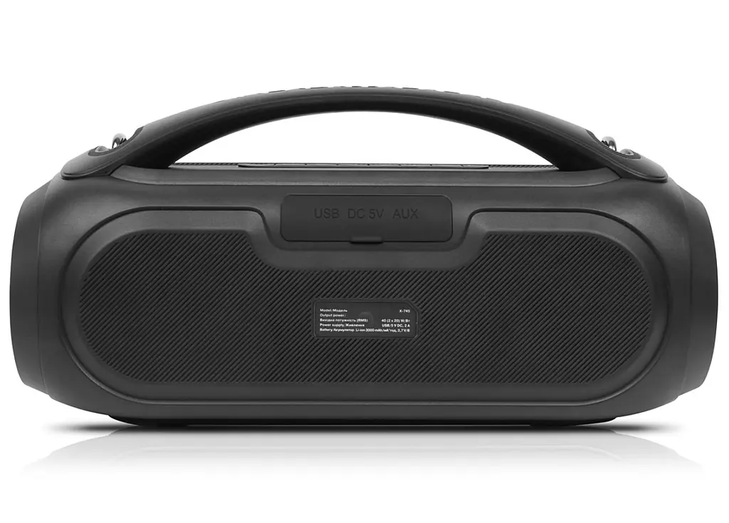 Портативная колонка бумбокс REAL-EL RX745 Boombox 40W Bluetooth TWS, RGB, Black - фото 9