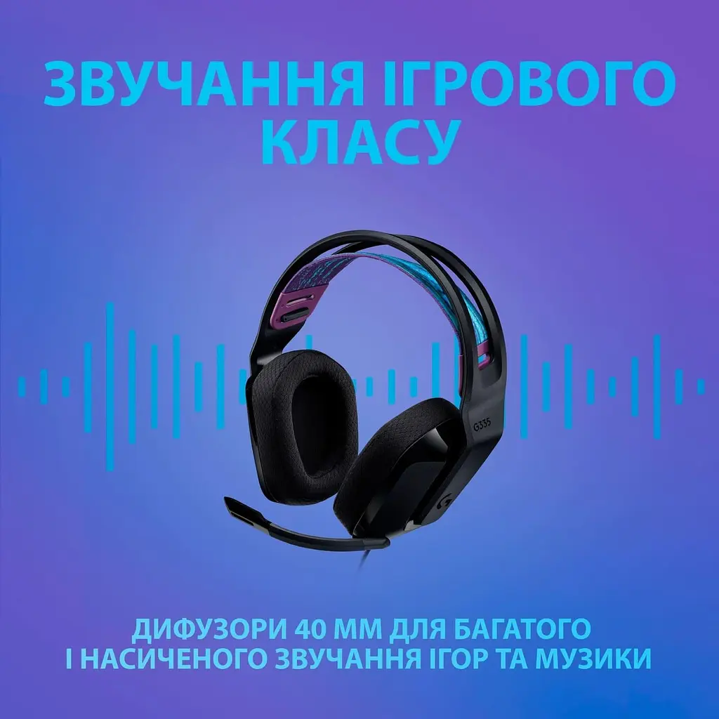 Ігрова гарнітура Logitech G335 Wired Gaming Headset Black (981-000978) - фото 10