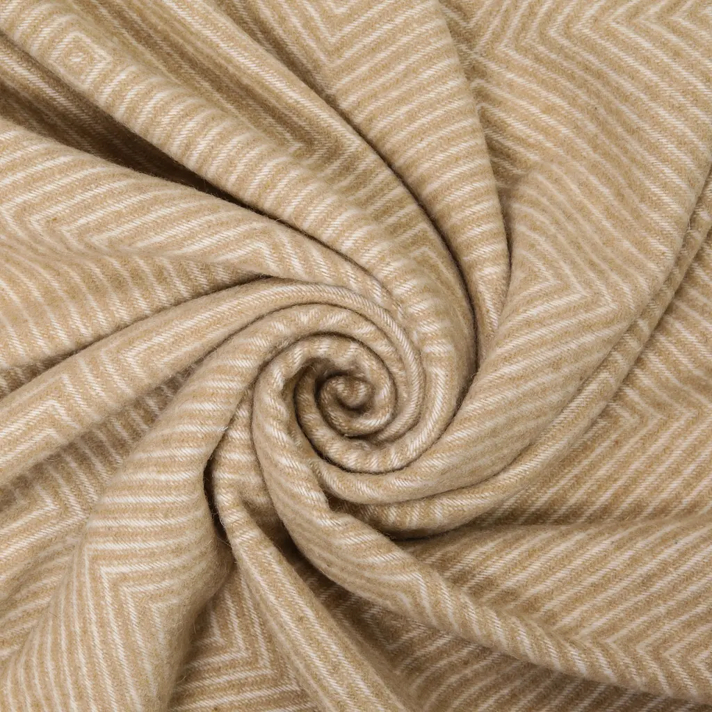 Плед Love You мериносовий 140x200 см бежевий (4233) - фото 2