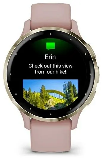 Смарт-часы Garmin Venu 3S Soft Gold S. Steel Bezel w. Dust Rose Case and S. Band (010-02785-03) - фото 3