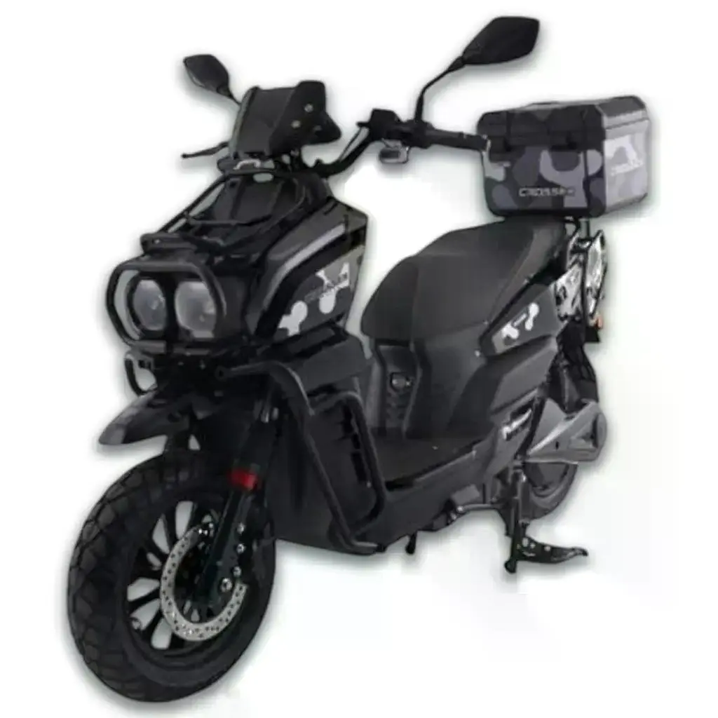 Электроскутер Двухместный Crosser CR-21 (2500W 76.8V/40Ah) Черный - фото 3