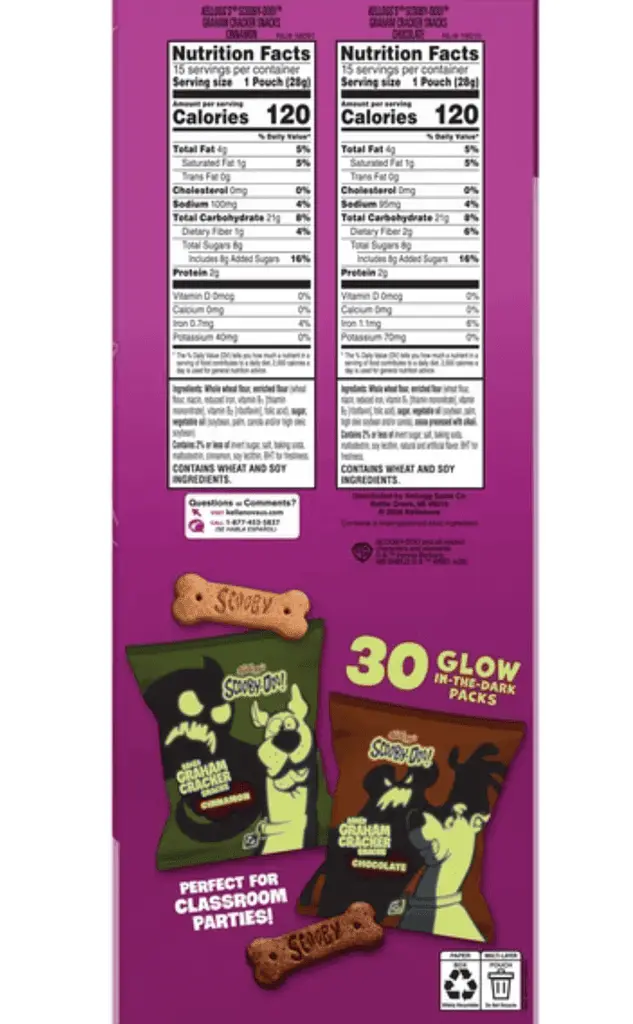 Печиво Kellogg's SCOOBY-DOO! Variety Pack Halloween 30шт, 840г - фото 7