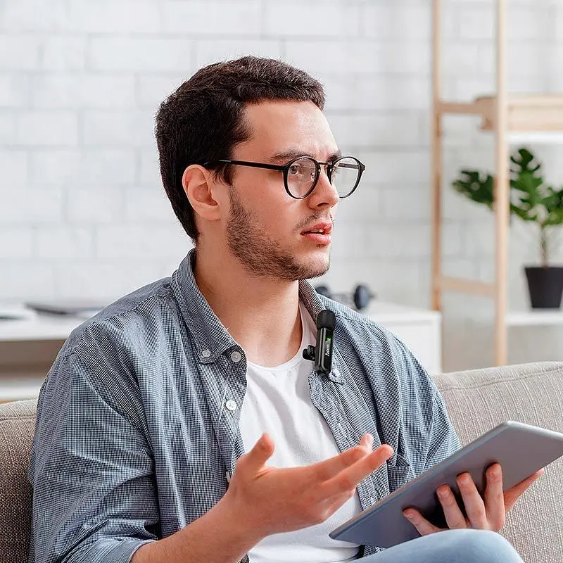 Микрофонная радиосистема Hoco L20 Lightning Black [161039] - фото 9