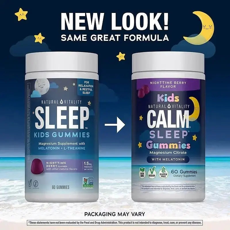Дитячий сон та розслаблення Natural Vitality CALM Kids Sleep Gummies With Melatonin смак ягід 60 жувальних цукерок - фото 4