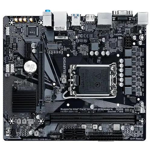 Материнська плата LGA1700, Gigabyte H610M S2H V2, H610, 2xDDR5, Int.Video(CPU), 4xSATA3, 1xM.2, 1xPCI-E 4.0 x16, 1xPCI-E 3.0 x1, ALC997, Real 4xUSB3.2/8xUSB2.0, VGA/HDMI/2xDP, MicroATX - фото 4