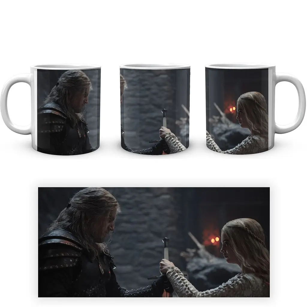 Кухоль GeekLand The Witcher Відьмак Геральт Цирі TW 002.018 330 мл білий - фото 4