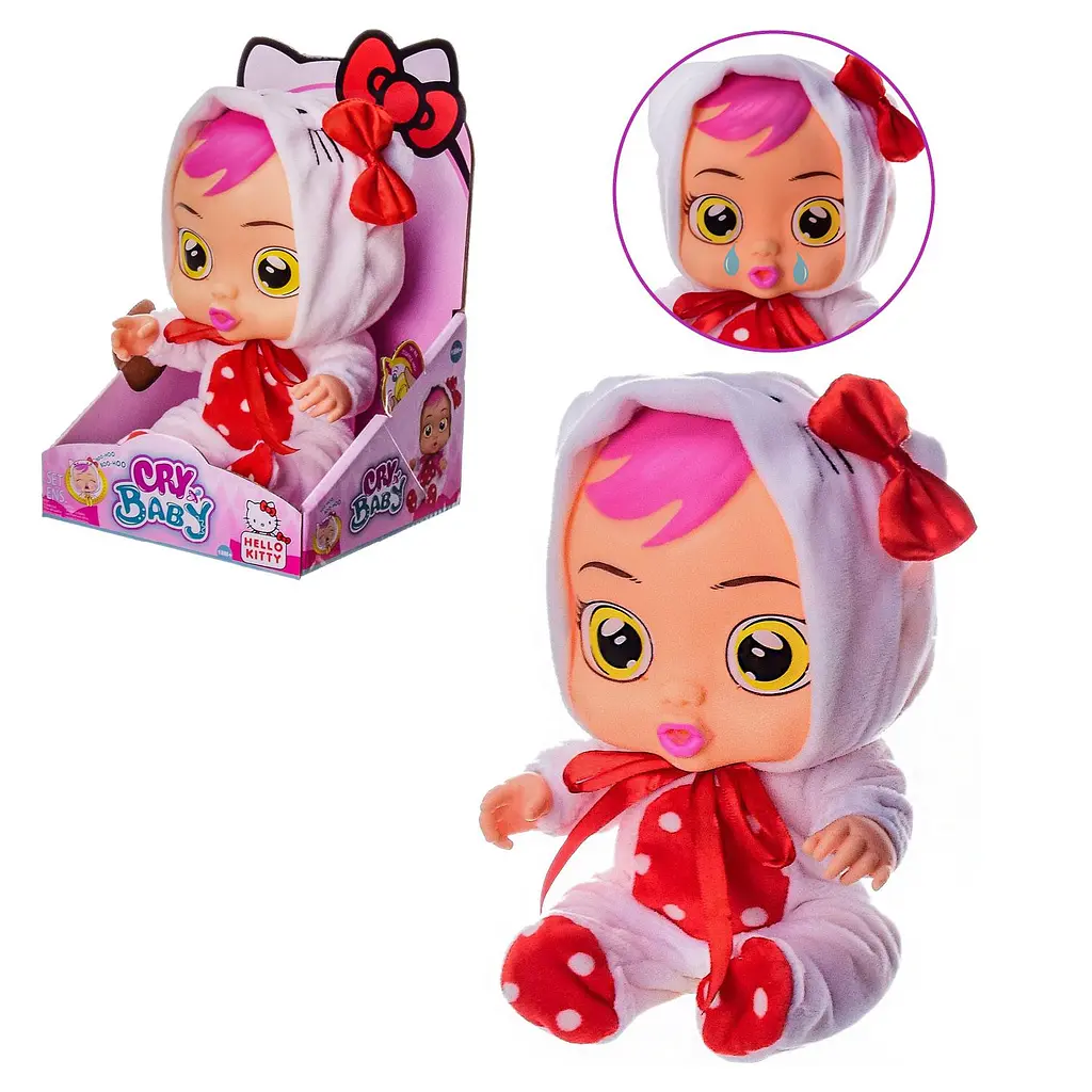 М'яка лялька-пупс Hello Kitty з пластиковою головою та аксесуарами, 26 см (H339)