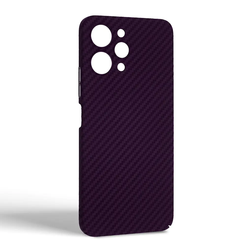 Карбоновый чехол для Xiaomi Redmi 12 4G, LikeCarbon, фиолетовый, панель, защитный чехол-накладка, ультратонкий и легкий, противоударный, обеспечивает защиту от ударов, падений и царапин, ArmorStandart (ARM71942) - фото 2