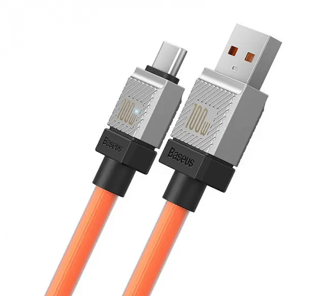 Кабель Baseus CoolPlay Series Fast Charging Cable USB to Type-C 100W 1m CAKW000607 Orange - фото 2