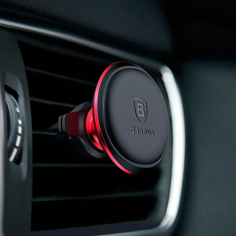 Автомобільний утримувач холдер Baseus Magnetic Air Vent SUGX-A09 Red - фото 5