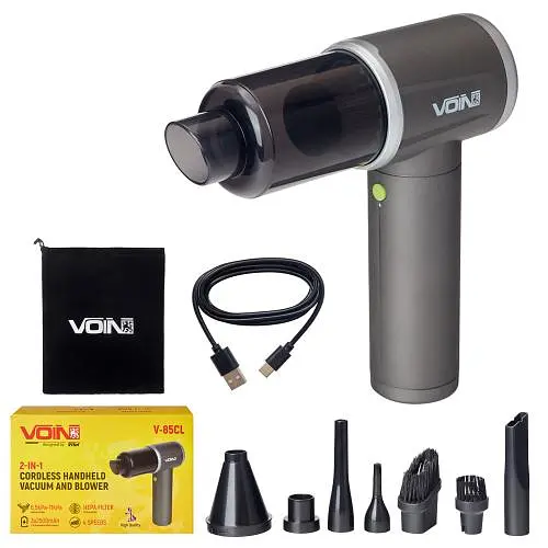 Пилосос "VOIN" V-58CL 60W/7.4V/АКБ-2х2000mAh/2 режими/вологе та сухе чищення/сумка