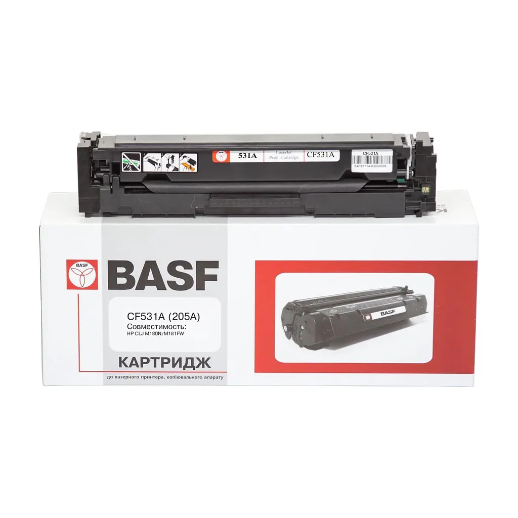 Картридж BASF HP LJ M180n/M181fw/CF531A Cyan (KT-CF531A)