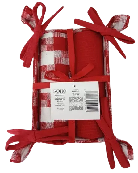 Набір рушників Soho 40x60см White&Red 2шт pbe0050699 - фото 2