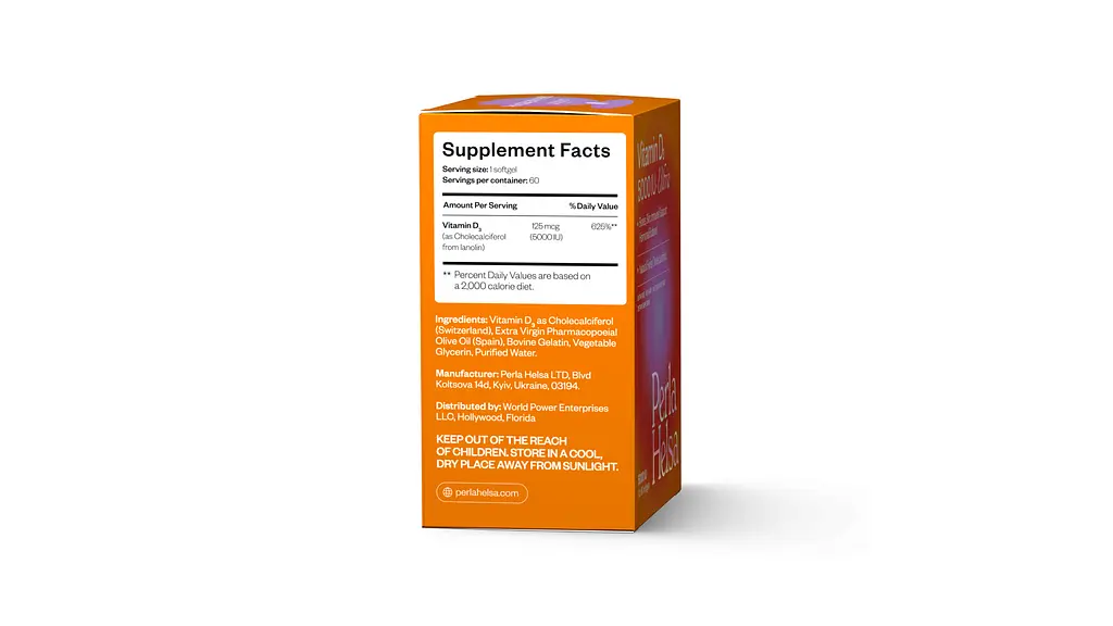 Вітамін D3 5000 IU Ultra Perla Helsa 60 капсул - фото 4