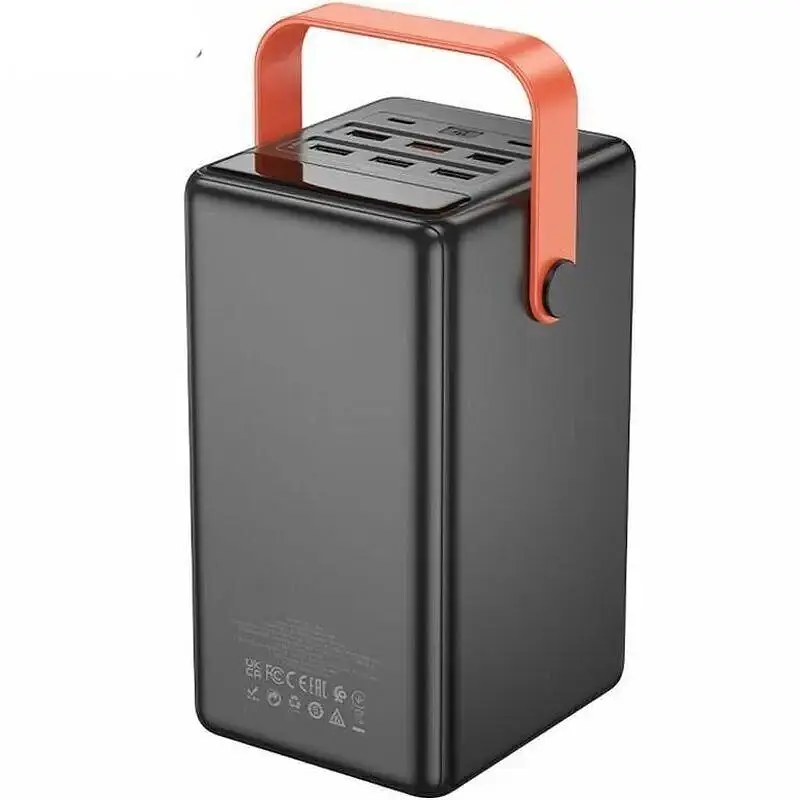Універсальна мобільна батарея Hoco DB03 100000mAh Max Centurion PD 65W LCD Lamp (Чорна) - фото 2