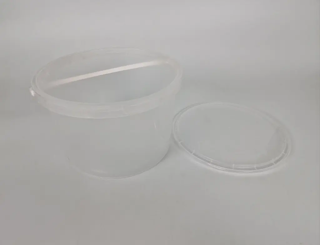 Харчове пластикове відро Мрія з кришкою прозора з білою ручкою 5.8 л 50 шт./уп. - фото 3