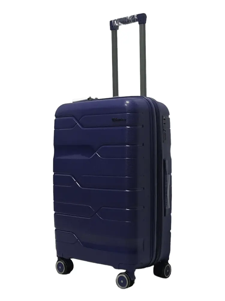 Валіза середня M поліпропілен Milano bag 0306 65×42×28см 56л Темно-синій - фото 2
