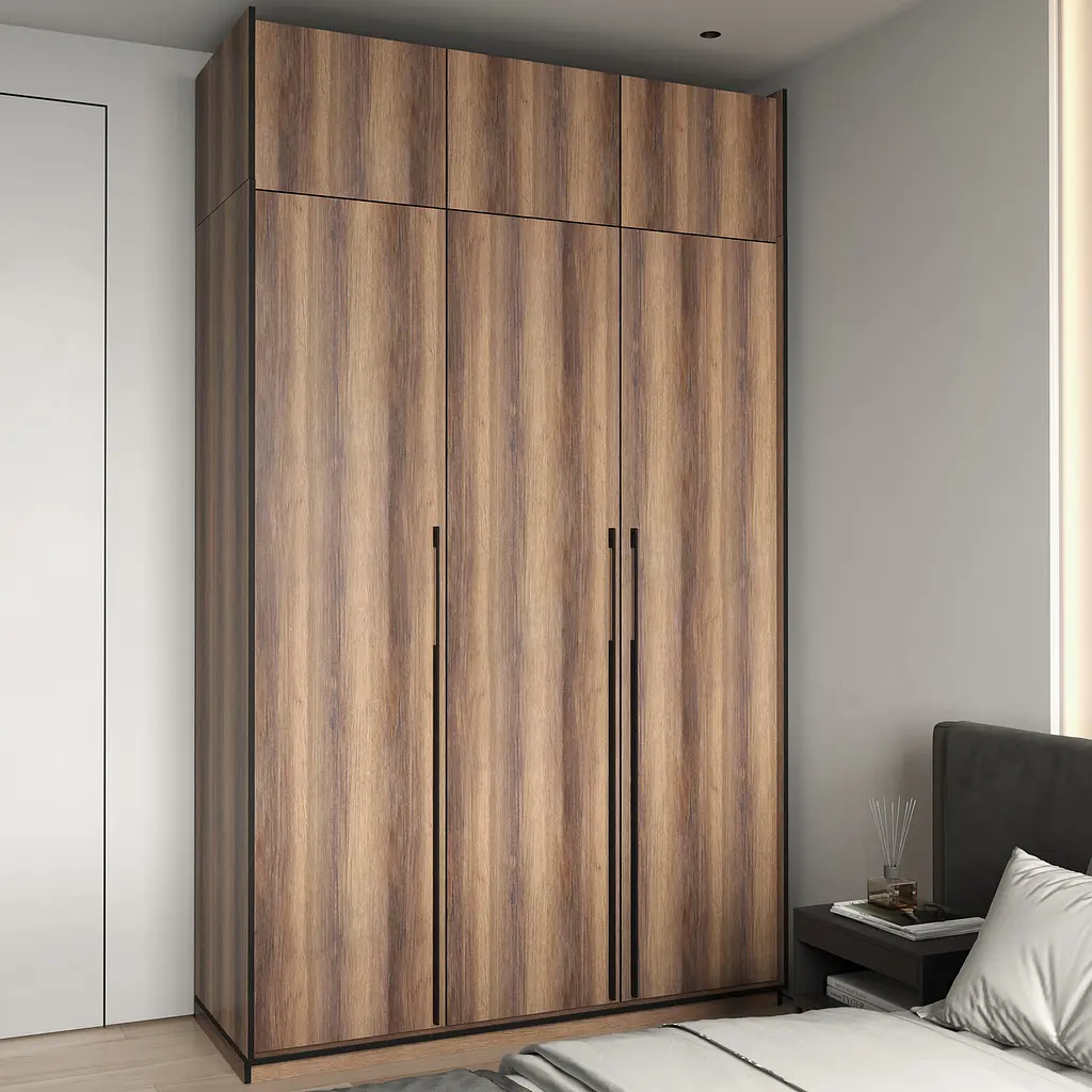 Шафа для одягу Flamecame у спальню зі штангою та поличками на 3 двері FR-16 Кверкус - фото 3