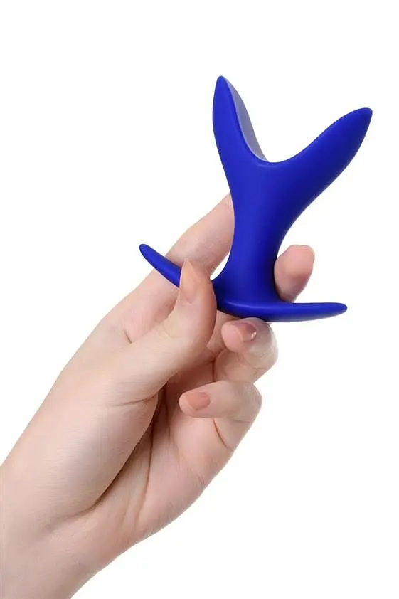 Анальная пробка ToDo Expander Plug Bloom S 8.5 см (синий) - фото 4