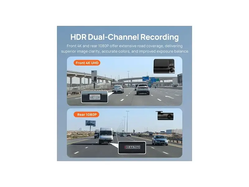 Відеореєстратор 70Mai Dash Cam 4K A810S-2 Set - фото 9