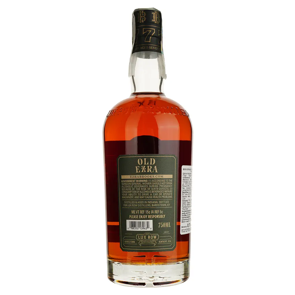 Виски Old Ezra Full Proof 7 yo Kentucky Straight Rye Whiskey 57% 0.7 л - фото 2