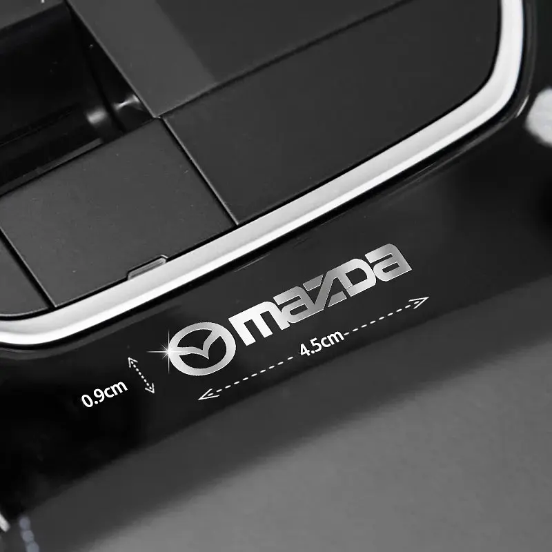 Наклейка з логотипом Mazda метал, на клейкій стрічці 45 x 9 мм 1 шт (універсальна) - фото 2