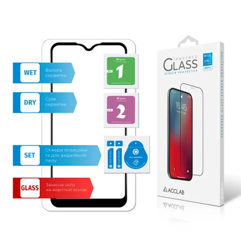 Скло захисне ACCLAB Full Glue Samsung A15 Black (1283126583032) - фото 7