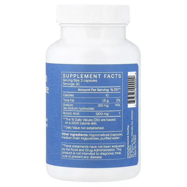 Здоров'я кишківника Sodium Butyrate 60 капсул BodyBio vit0005955 - фото 2