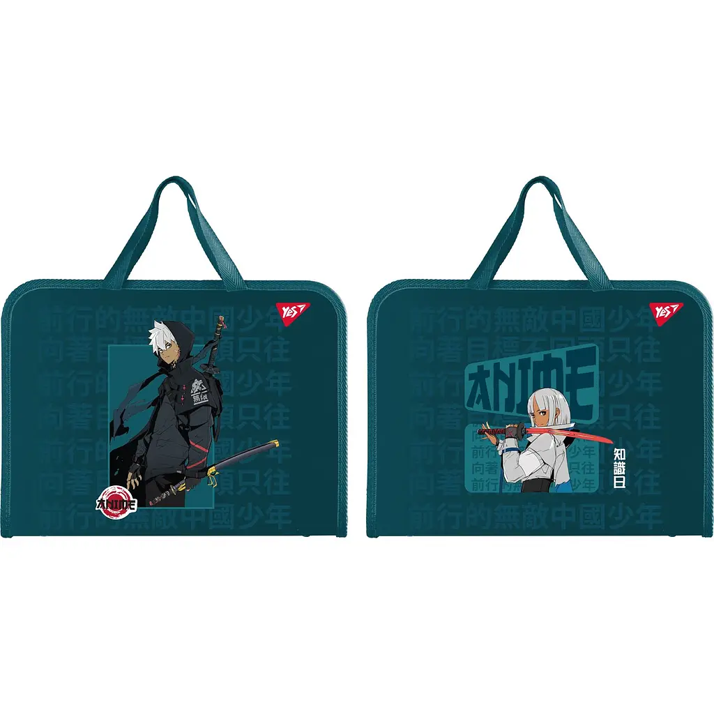 Папка-портфель Yes Anime на молнии с тканевыми ручками FC (492310) - фото 2