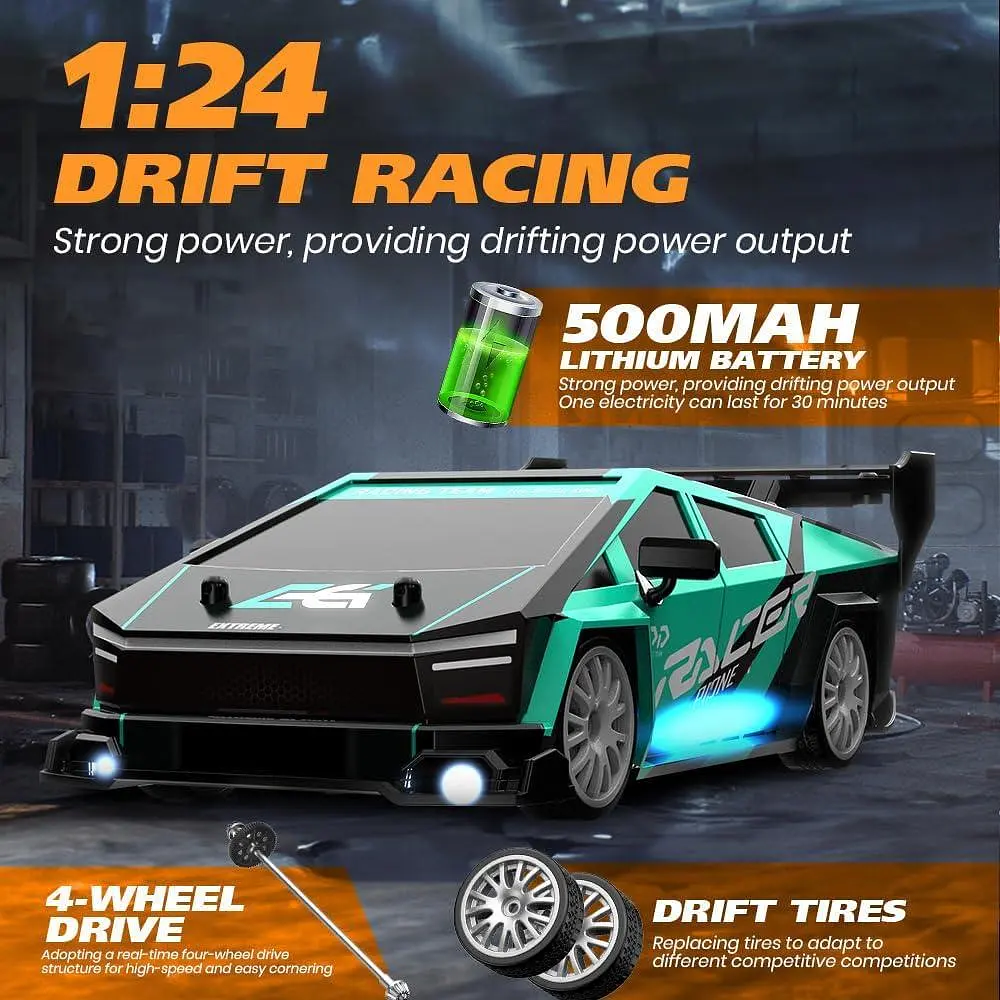 Радіокерована дрифт машина GoolRC 1:24 4WD зі швидкістю до 20 км/год - фото 6