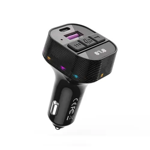 ФМ-модулятор XO BCC17 Smart Bluetooth MP3 A+C Dual Port PD30W Чорний