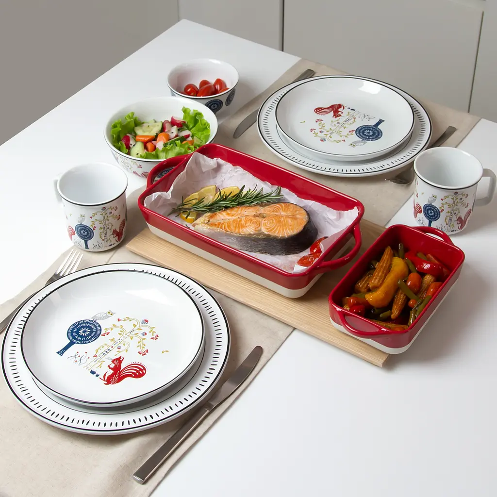 Форма для запекания МВМ My Home S 20.5х10.5х5.5 см (KP-44 S WHITE/RED) - фото 11