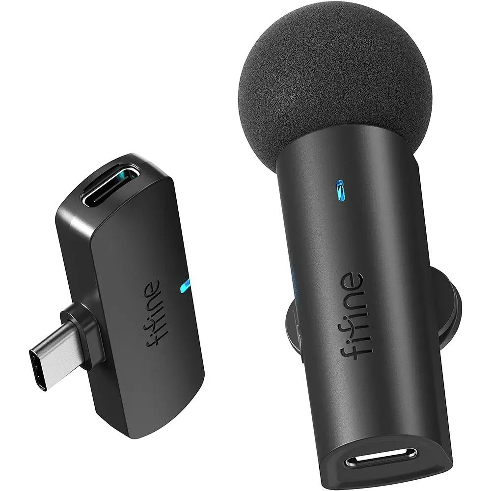 Мікрофон петличний Fifine M6 Wireless Black UA - фото 2