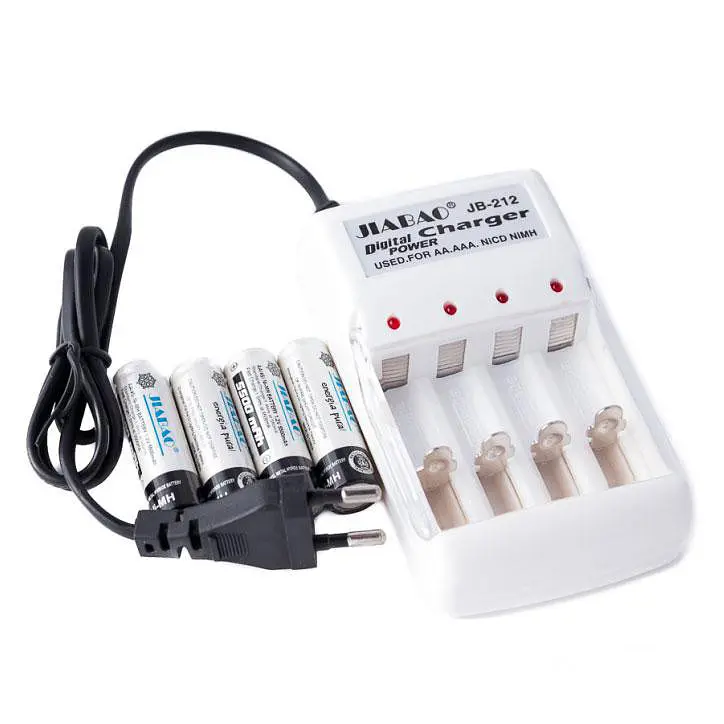 Зарядний пристрій JiaBao Digital Charger JB-212 з ААА акумуляторами 4 шт (3_1674)