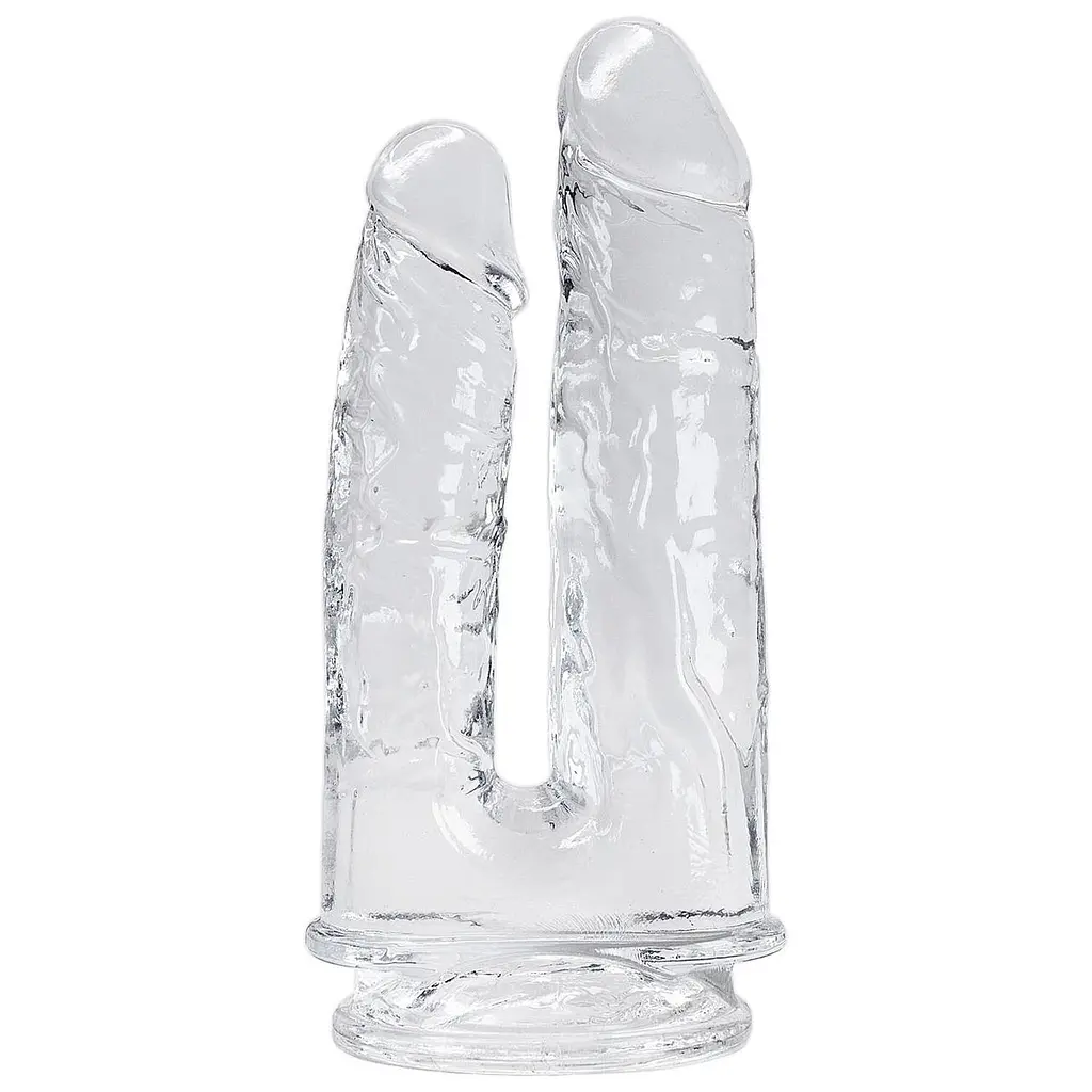 Фалоімітатор Alive Imperium Jelly Dildo прозорий, для подвійного проникнення, гнучкий - фото 2