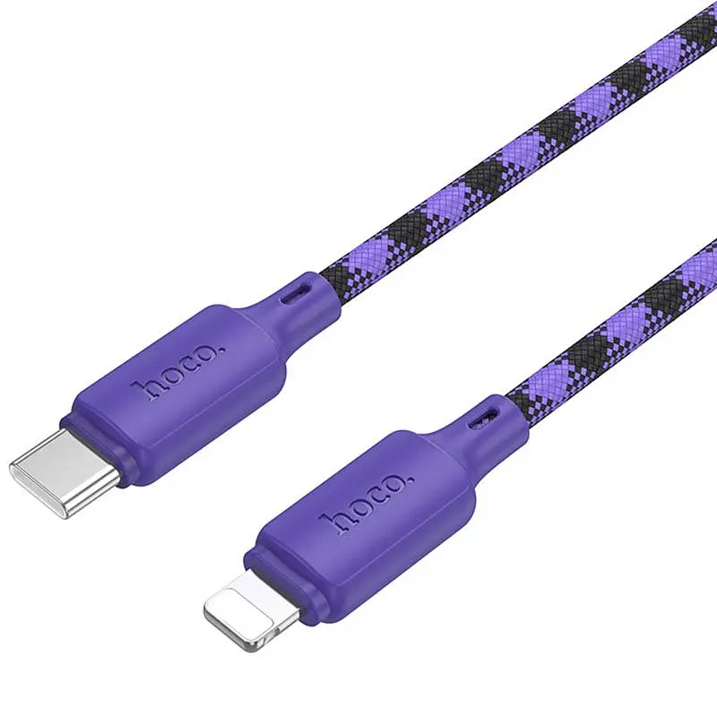 Дата кабель Hoco X116 Meridian Type-C to Lightning 27W (1m) Gradient Purple Mix - фото 6