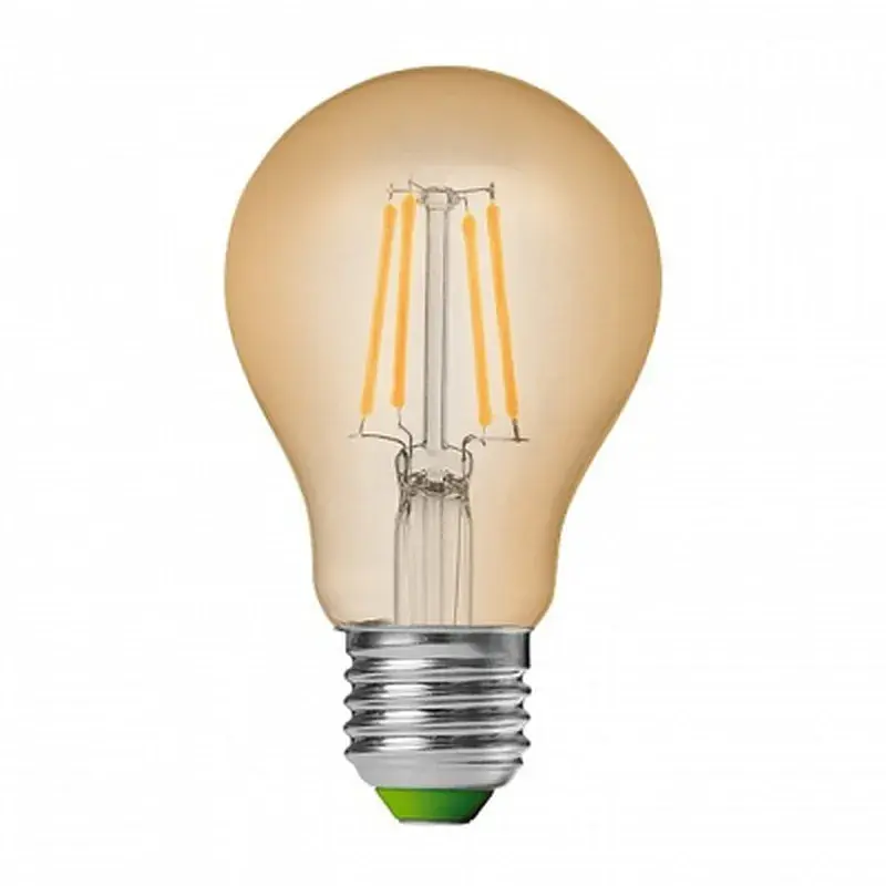 Лампочка Eurolamp A60 8W E27 2700K (deco) акция 1+1 new (MLP-LED-A60-08273(Amber)new) - фото 2