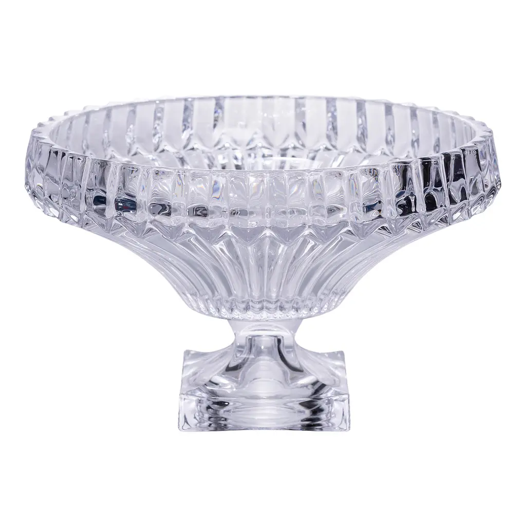 Фруктовниця скляна на ніжці Ø29 см Прозорий Yiwu HP-19-139RB - фото 2
