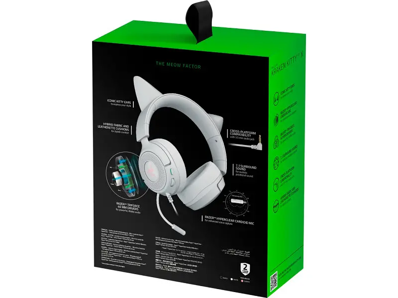Навушники з мікрофоном Razer Kraken Kitty V3 X White (RZ04-05350300-R3M1) - фото 8