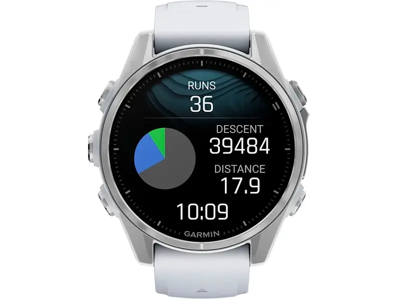 Спортивний годинник Garmin Fenix 8 43mm AMOLED Silver with Whitestone Silicone Band (010-02903-00) - фото 2