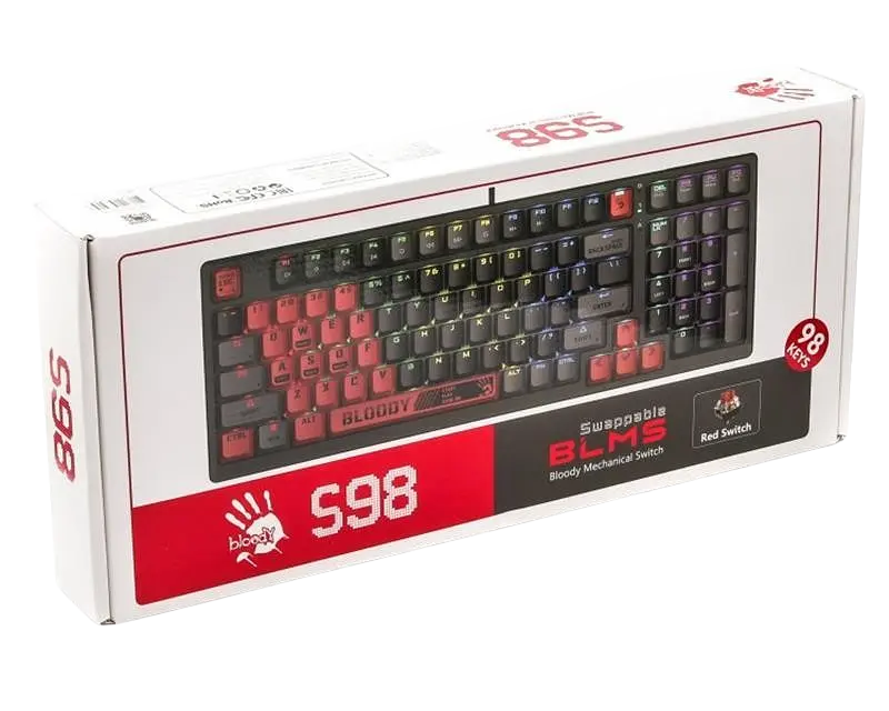 Клавіатура A4Tech Bloody S98 Sports RGB Red Black - фото 2