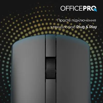 Мишка OfficePro (M175B) Silent Click Wireless Black (M175B) - фото 8