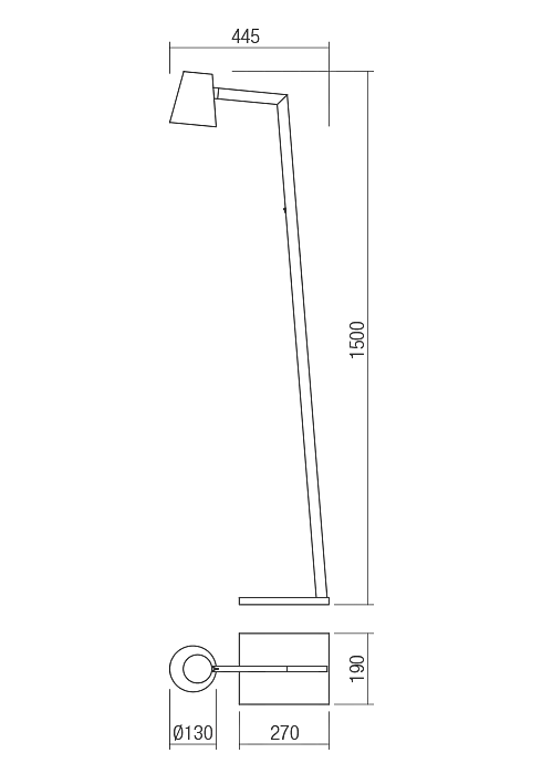 Торшер Redo MINGO LAMP 1X42W E27 BLACK (4.1.1) 01-1557 - фото 2
