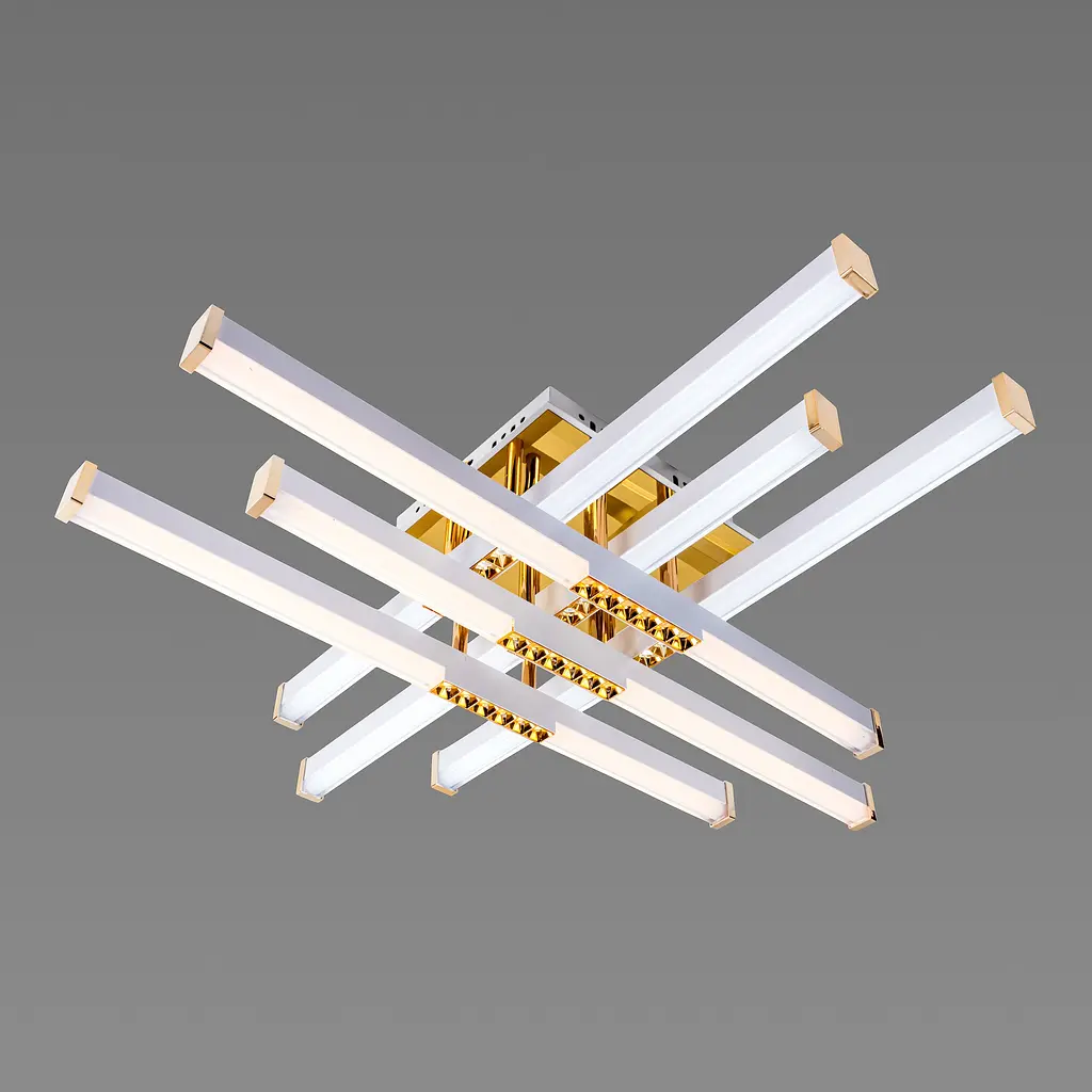Люстра светодиодная акриловая Sirius B YH836/6 WT+GD 78W - фото 4