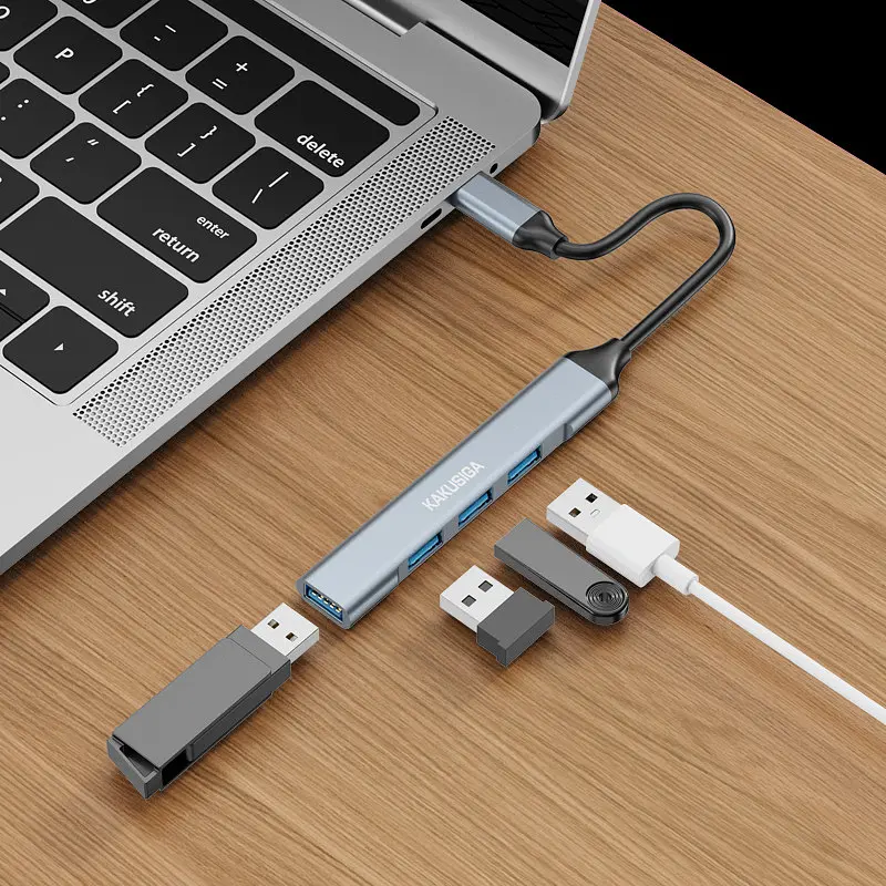 Концентратор конвертор USB Hub Kakusiga KSC-752 Type-C на 4 порта USB 3.0 USB 2.0x3 - фото 6