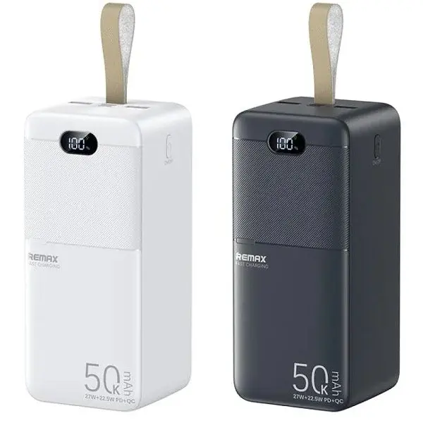 Павербанк Remax RPP-117 / 50000 мАг / PD 27W+QC 22.5W / USB-C + USB-A + Micro-USB / Чорний - фото 5